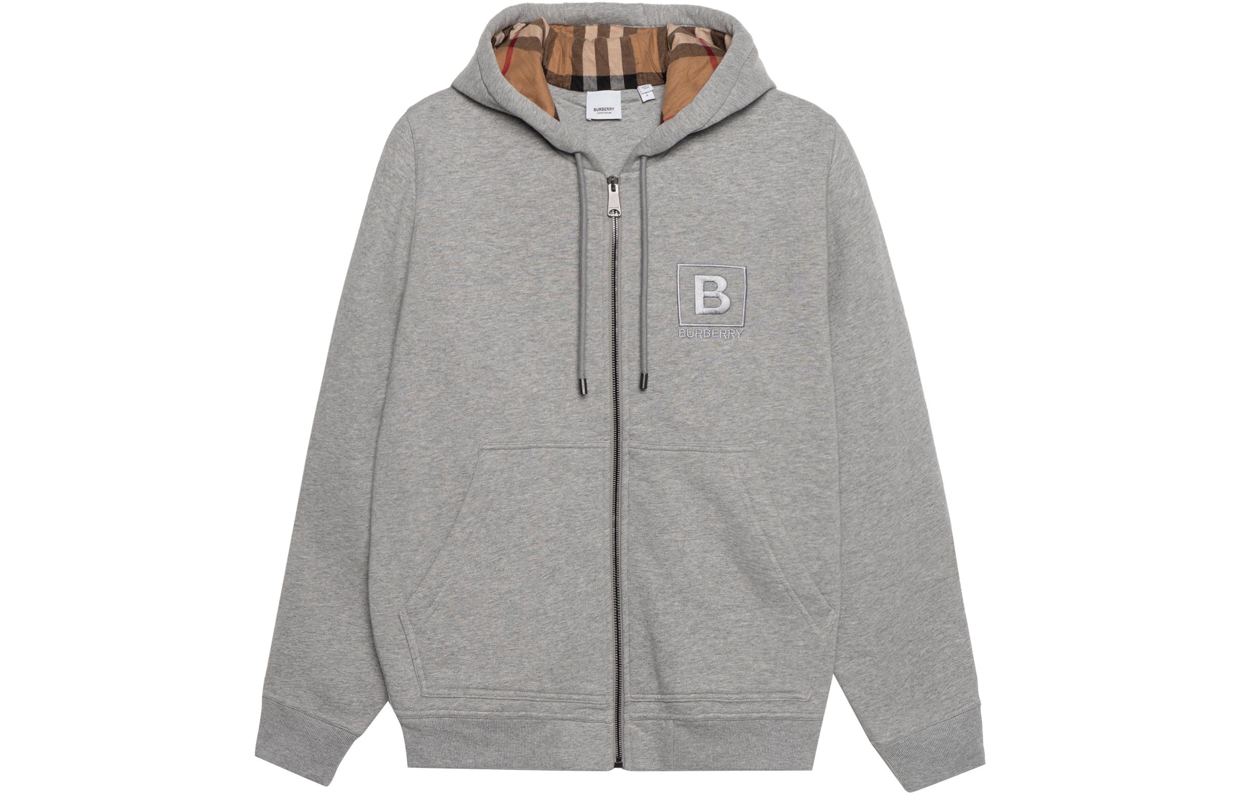 Burberry Hoody with zipper, long-sleeve for men and women, with your logo imprint