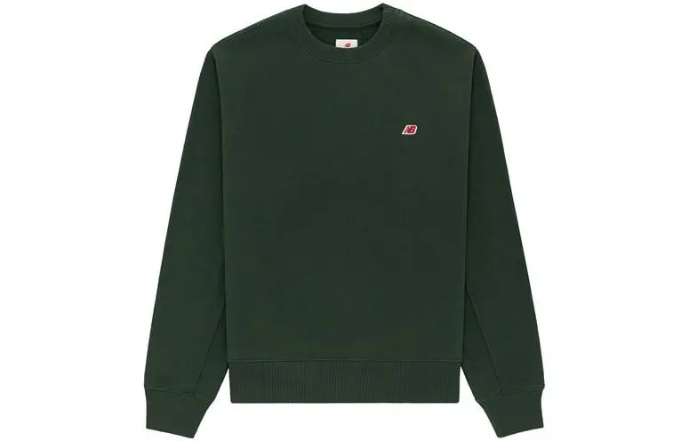 New Balance Teddy Made Sweatshirts Unisex Green Crew Neck Moderate Straight Fit