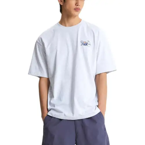 New Balance SEMI Over FITUNI NB BOY T Shirt Men's 16 Light Gray