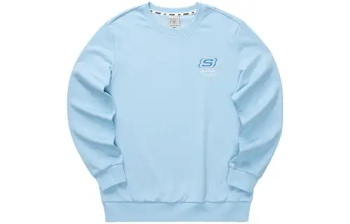 Skechers Colorful Sweatshirts Unisex Air Blue/01CQ Crew Neck Moderate Regular