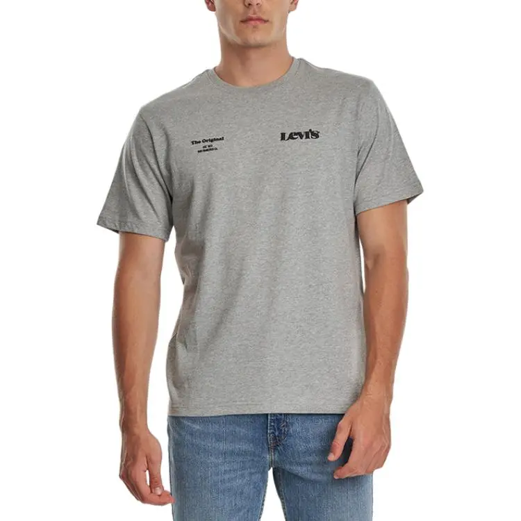 Levi's T-Shirts Men's Gray Crew Neck Moderate Straight Fit