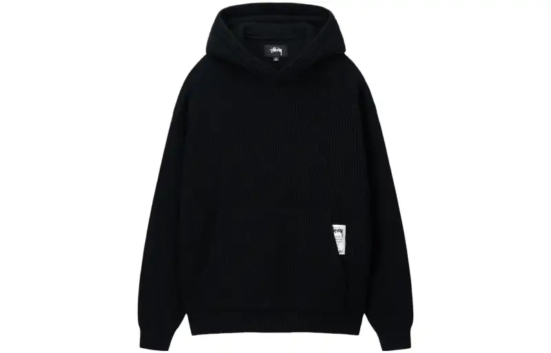 Stussy Sweatshirts Men's Black Hooded Moderate Other