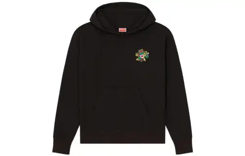 KENZO Sweatshirts Men's Black Hooded Moderate