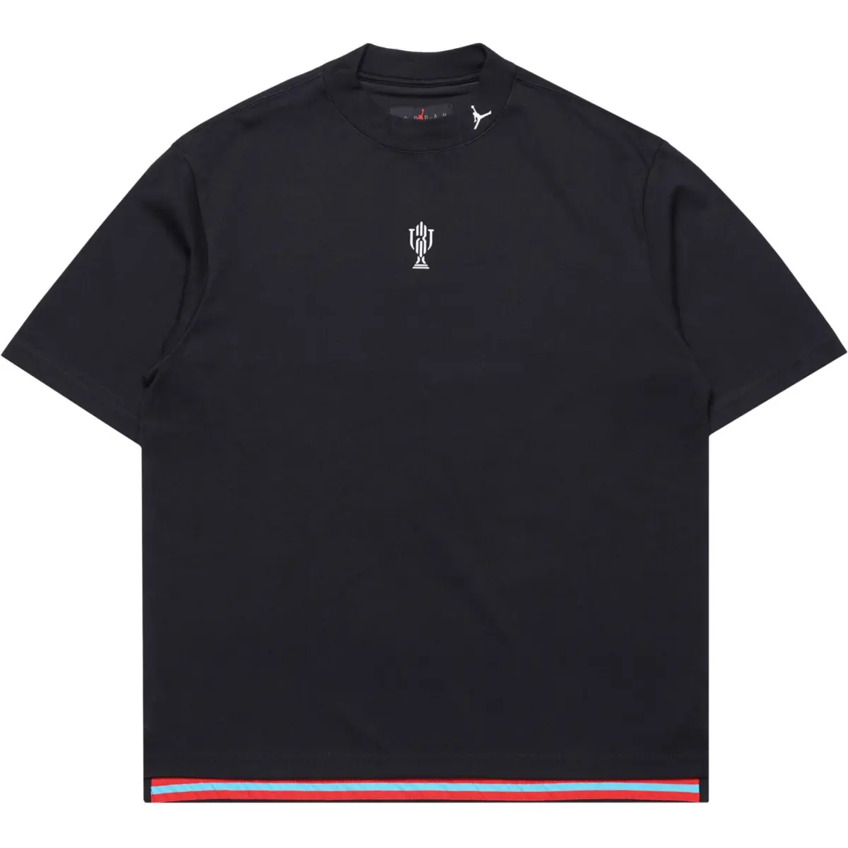 Jordan T-Shirts Men's Black Crew Neck Moderate Straight Fit