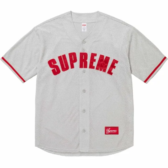 Supreme Ultrasuede mesh baseball jersey