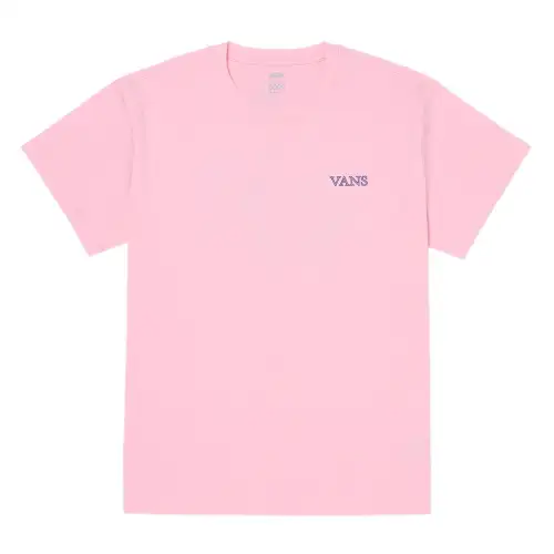 Vans T Shirts Unisex Pink Crew Neck Moderate Straight Fit
