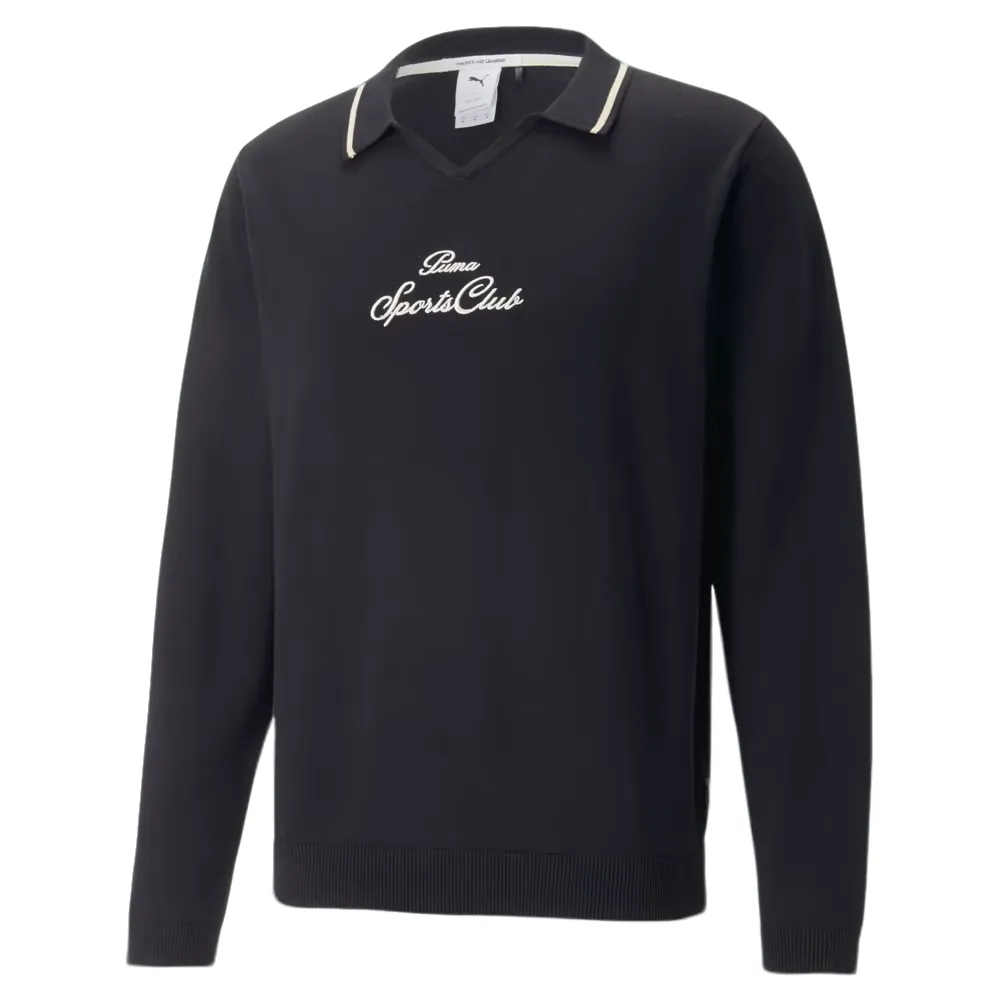 PUMA Sweatshirts Unisex Black V-neck Moderate Straight Fit