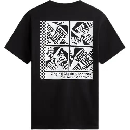 Vans T Shirts Men's Black Crew Neck Moderate Straight Fit