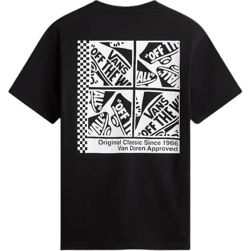 Vans T Shirts Men's Black Crew Neck Moderate Straight Fit