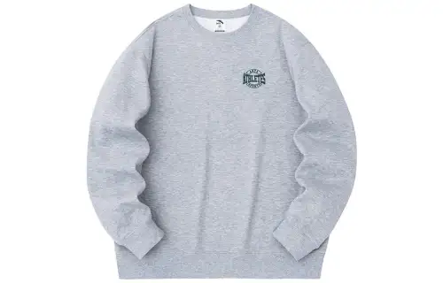 ANTA Life Collection Sweatshirts Men's Gray Heather Gray Crew Neck Thickened Regular