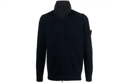 STONE ISLAND High-Neck Zipped Cardigan