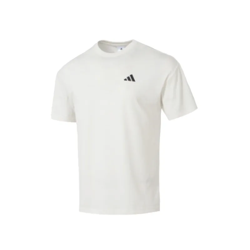 Adidas T-Shirts Men's White Crew Neck Moderate