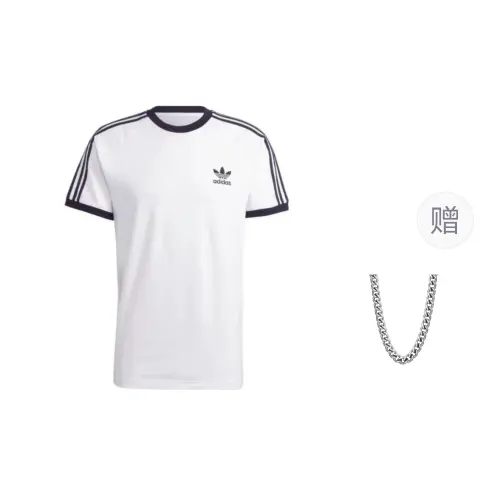 Adidas Originals Trefoil Collection T Shirt Unisex White Comes With Necklace
