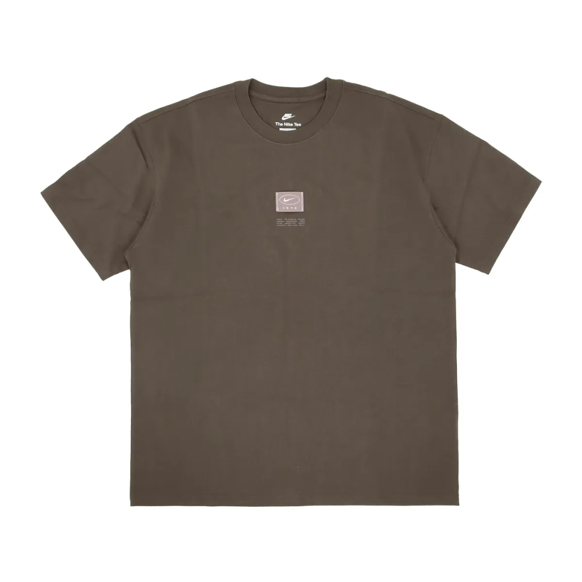 Nike T-Shirts Men's Brown Crew Neck Moderate Straight Fit