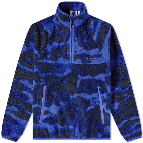 Adidas Originals Sweatshirts Men's Blue Stand Collar Moderate Regular