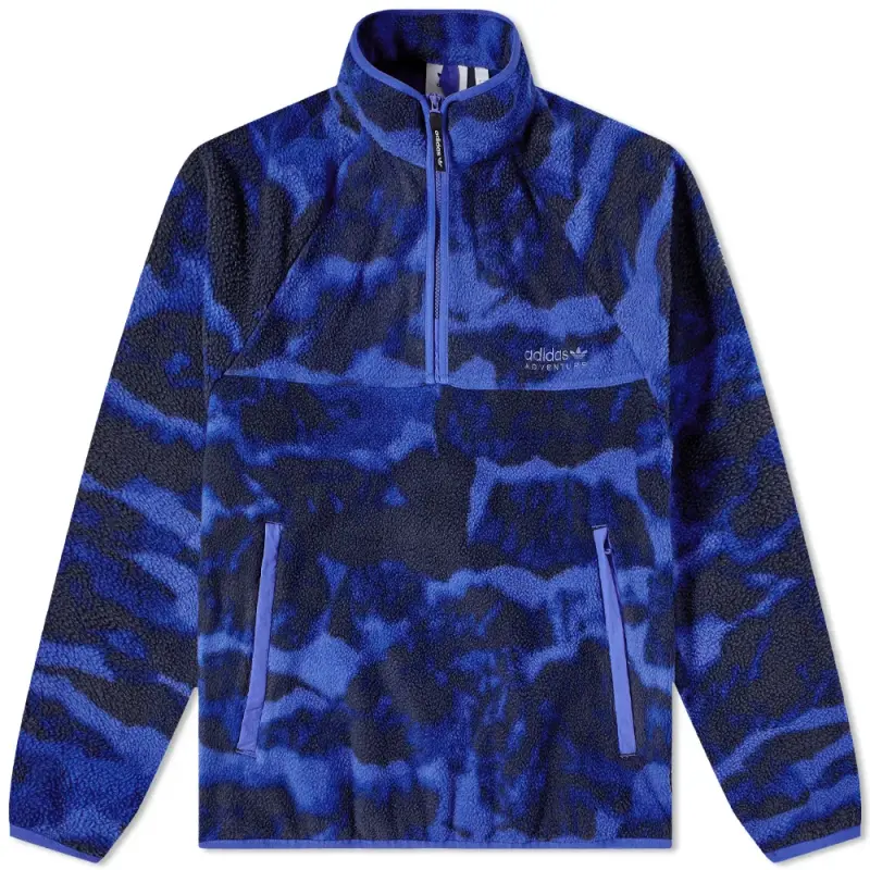 Adidas Originals Sweatshirts Men's Blue Stand Collar Moderate Regular