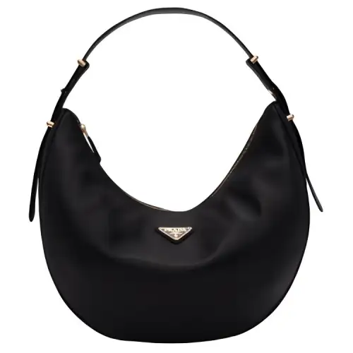 PRADA Leather Handbag, Shoulder Bag Large Women's Black