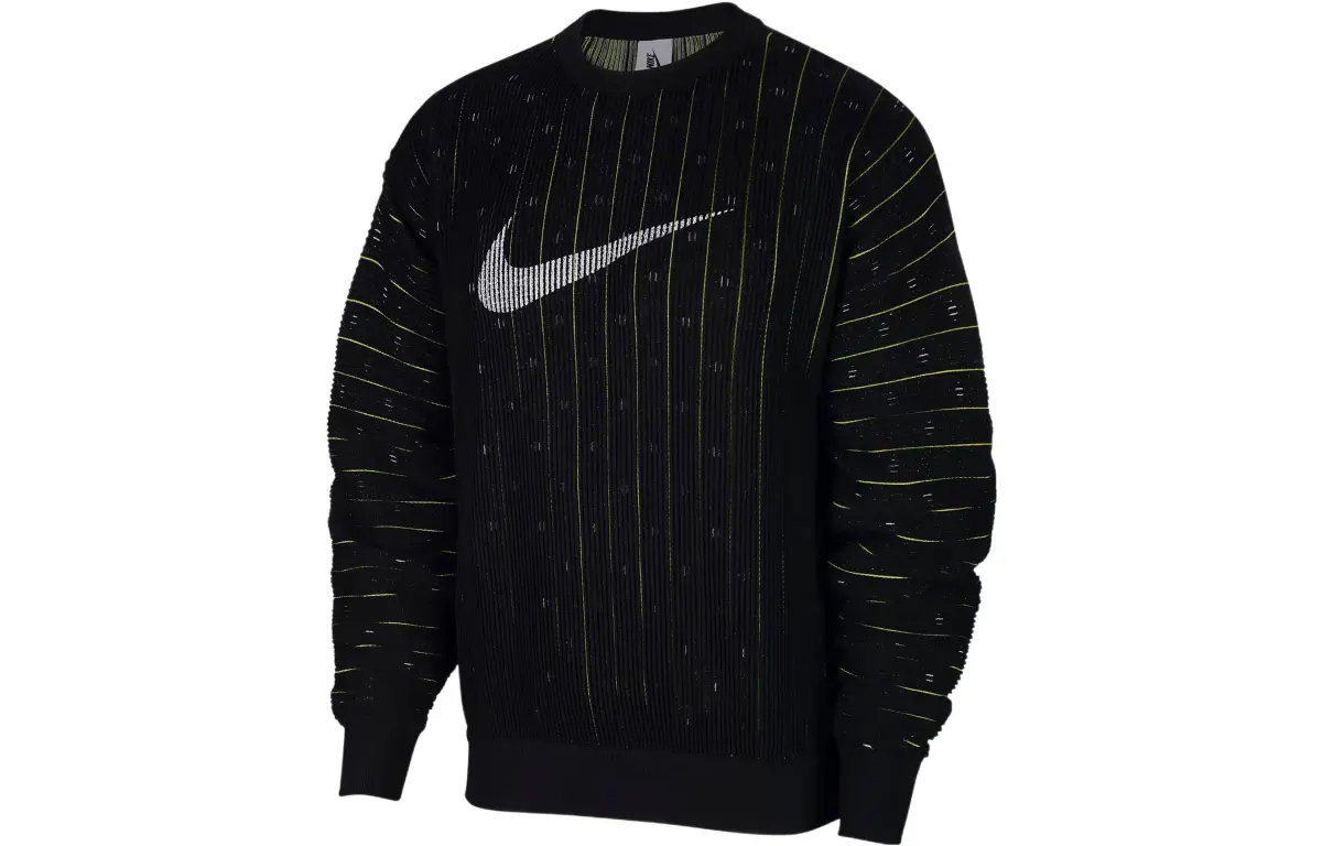 Nike Sweatshirts Unisex Black Crew Neck Moderate Regular