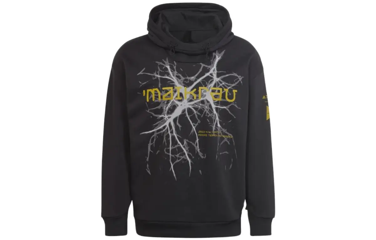 Adidas X And Wander Adidas Terrex Sweatshirts Unisex Black Hooded (Non-detachable) Moderate Straight Fit