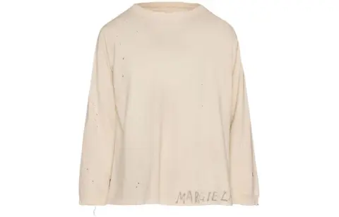 Maison Margiela Logo Printed Long Sleeved T Shirt