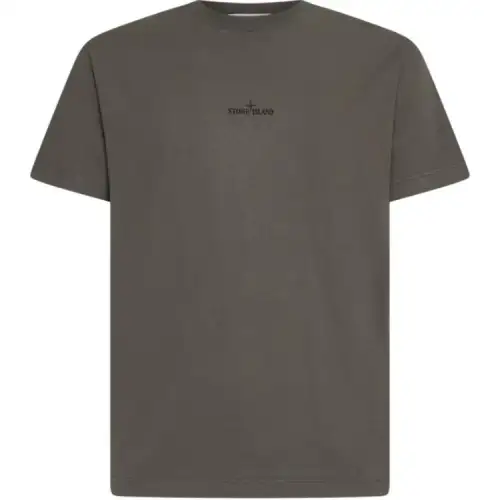STONE ISLAND Logo Printed Crewneck T Shirt