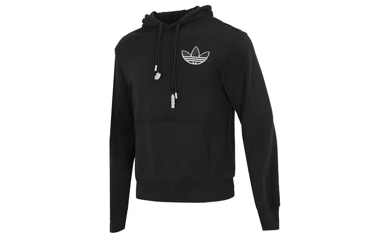 Adidas Originals Sweatshirts Men's Black Hooded Moderate Regular