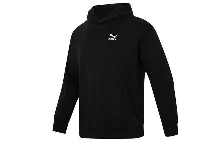 PUMA Sweatshirts Men's Black Hooded Moderate Regular