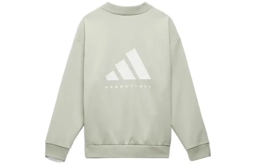 Adidas Originals Sweatshirts Unisex Light Green Half-Turtleneck Moderate Regular