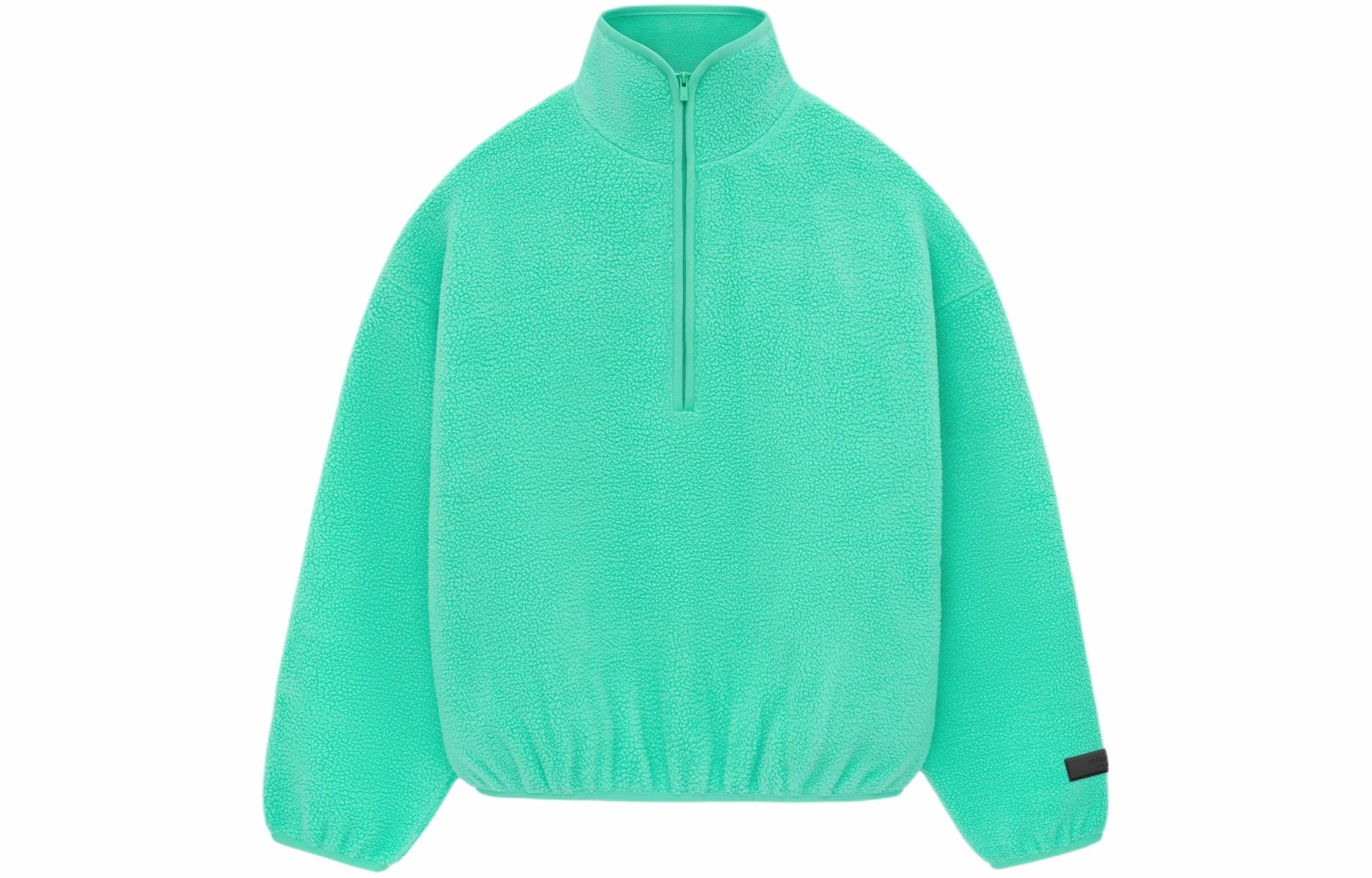 Мужское худи Fear of God Essentials SS24 Polar Fleece Halfzip (мятное)