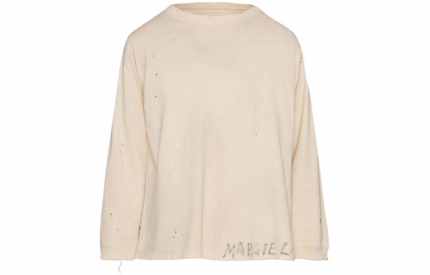 Мужской свитшот Maison Margiela Handwritten Logo Top (бежевый)