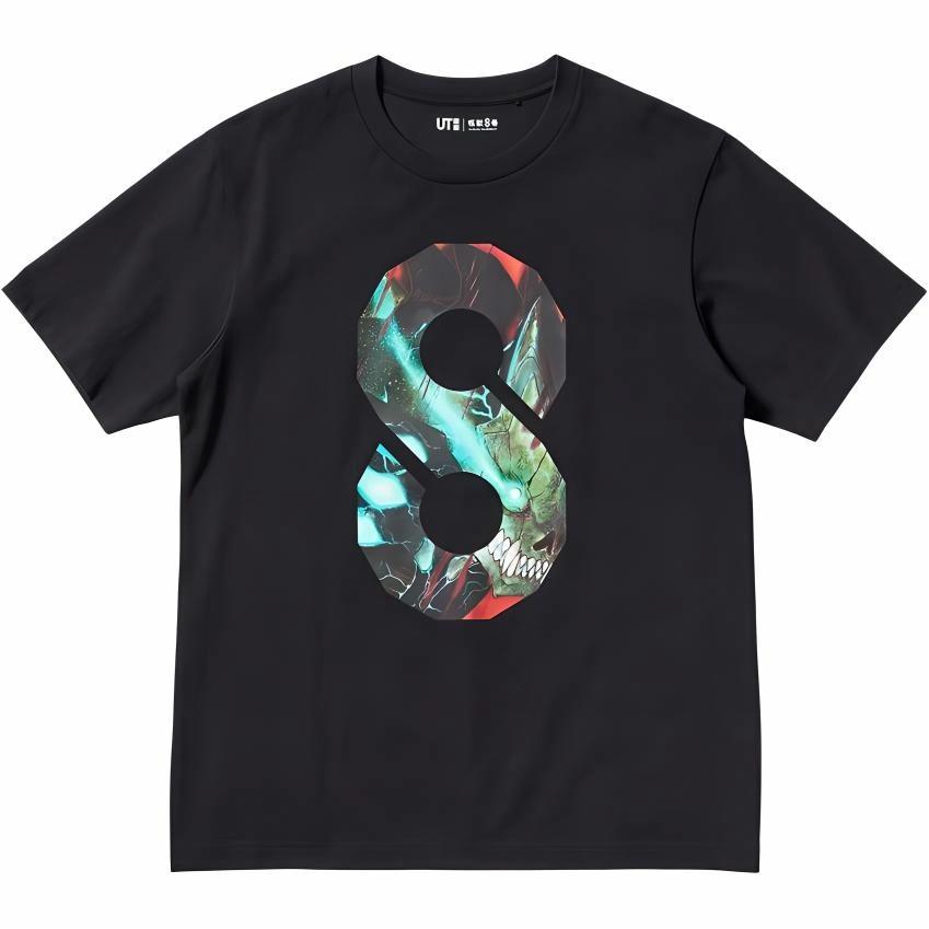 Футболка UNIQLO x Кайдзю №8 (черная)