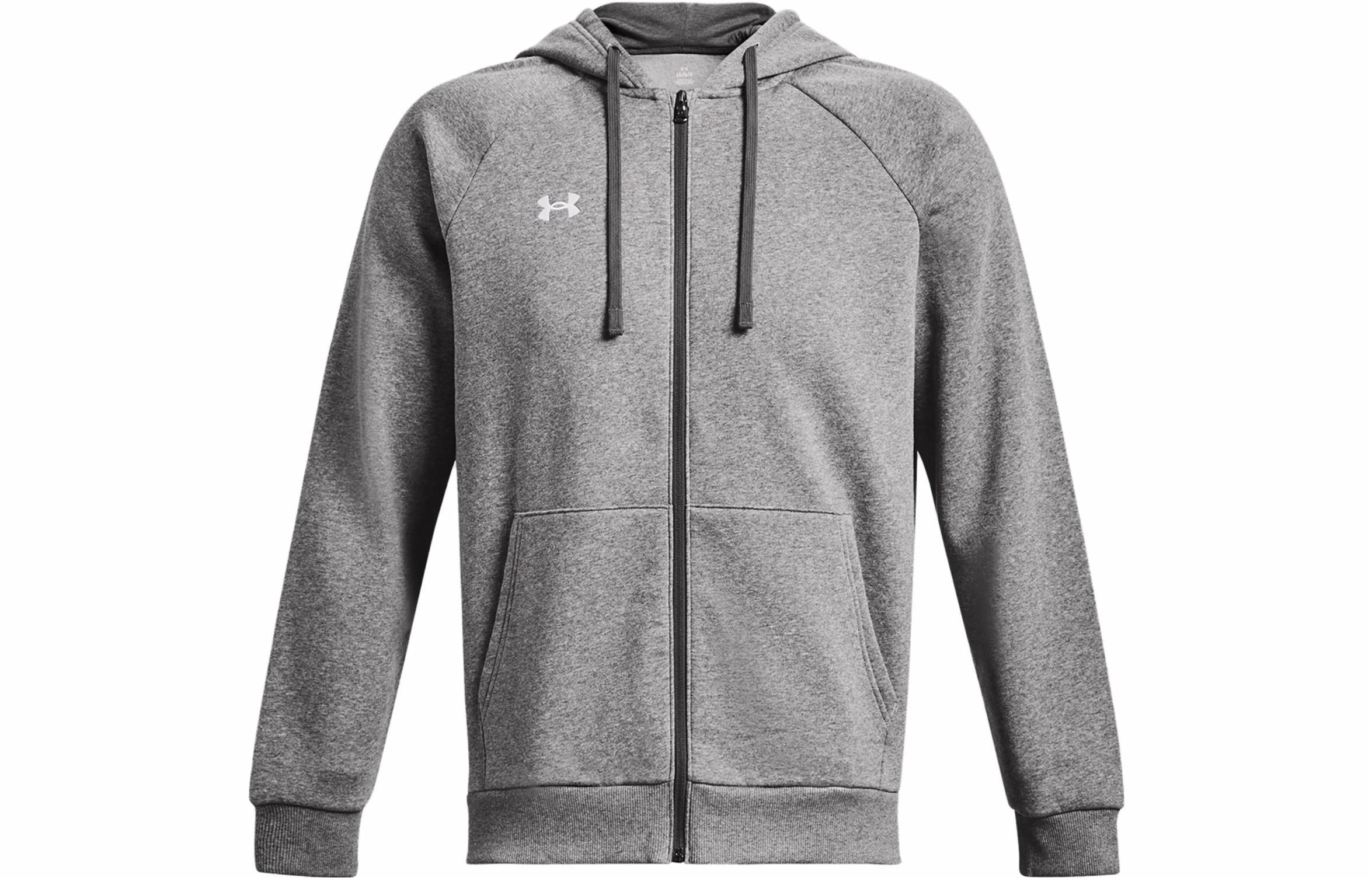 Мужское худи Under Armour Rival Fleece Full-Zip Hoodie (серое)