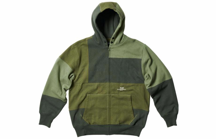 Мужское худи Palace x Engineered Garments (оливковое)