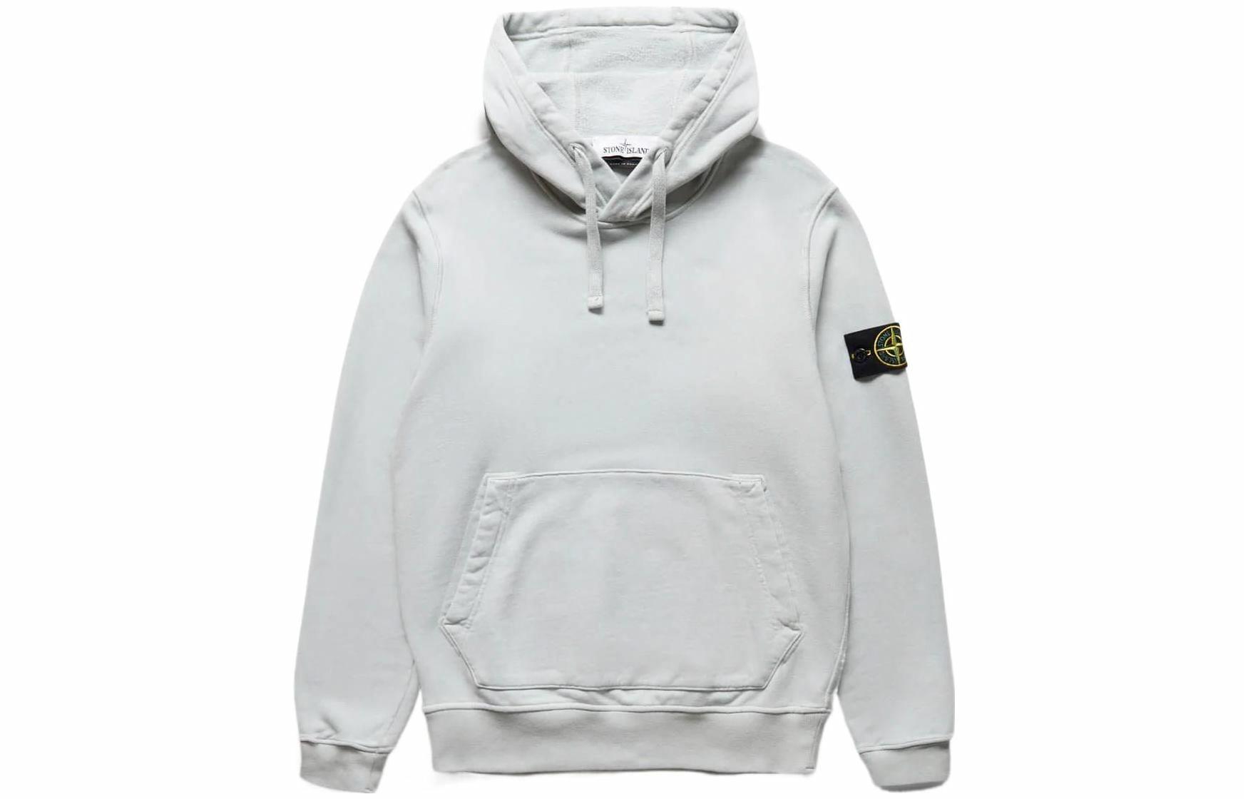Мужское худи Stone Island (серый жемчуг)