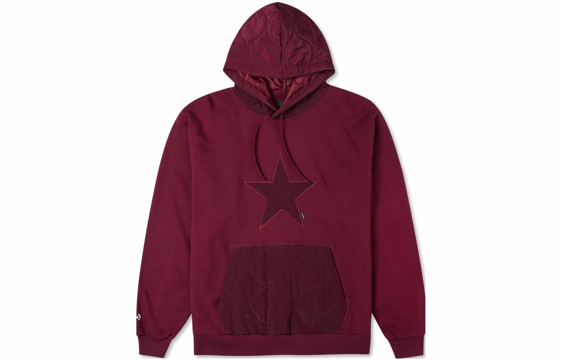 Мужское худи Converse Authentic Hoodie (бордовое)