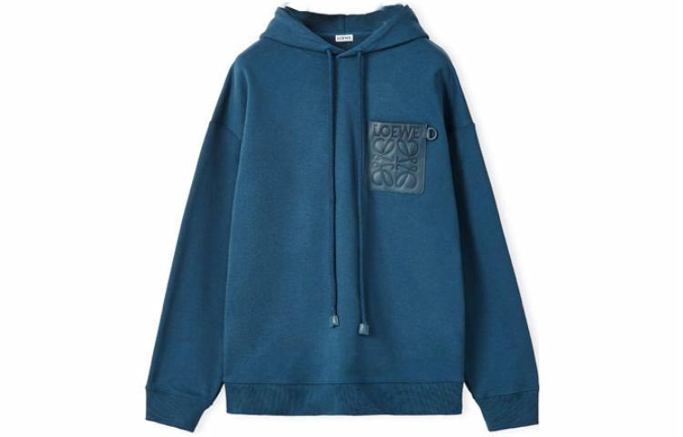Мужское худи LOEWE FW22 Logo (синее)