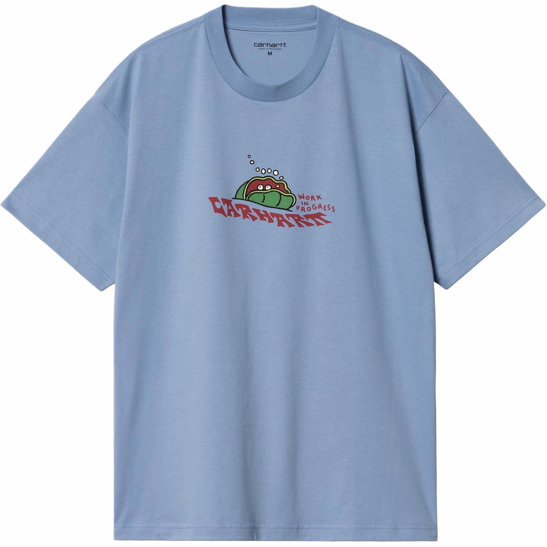 Мужская футболка Carhartt WIP SS24 S/S Clam T-Shirt LogoT (белая)