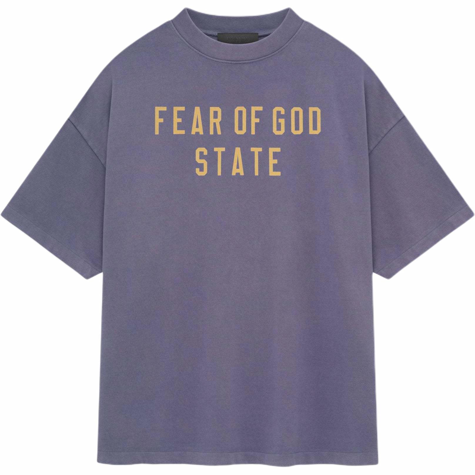 Мужская футболка Fear of God Essentials FALL24 HOMECOMING Heavy Crewneck (лавандовая)