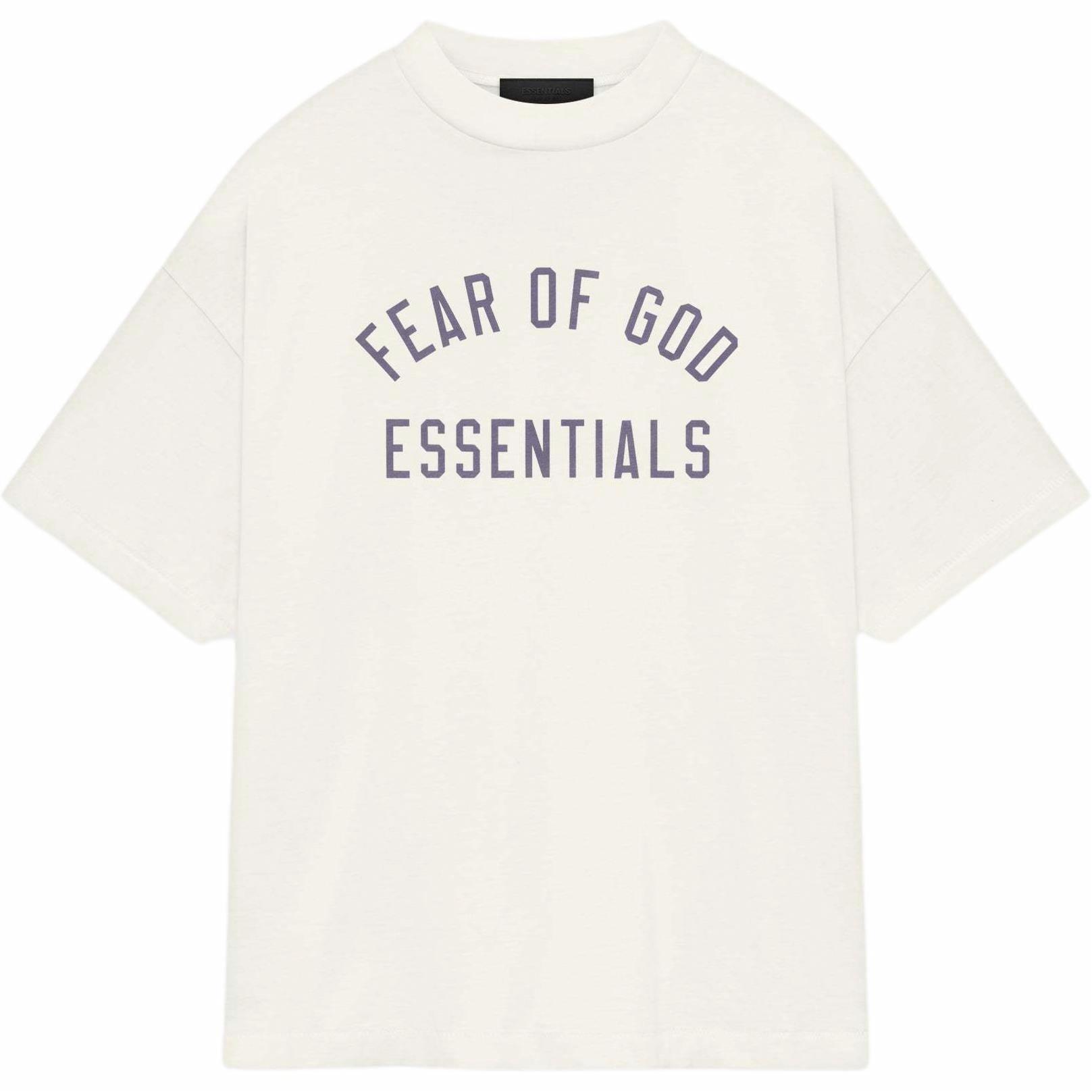 Мужская футболка Fear Fear of God Essentials (слоновая кость / оболочка)
