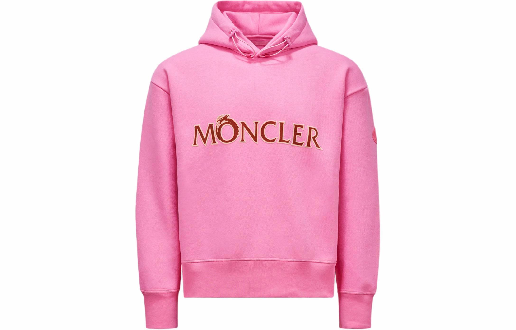 Мужское худи Moncler (розовое)