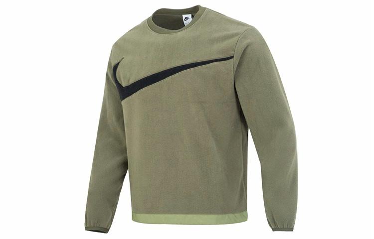 Мужское худи Nike Club As M Nk Club+ Flc Crew Wntr Logo (зеленое)