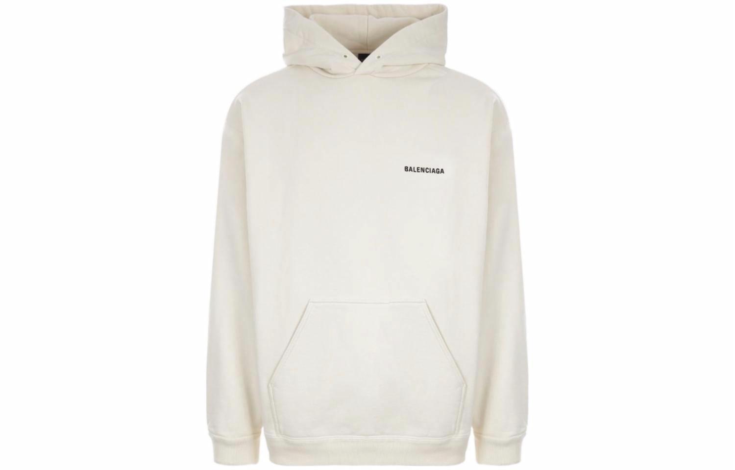 Мужское худи Balenciaga Pocket Hoodie (белое)