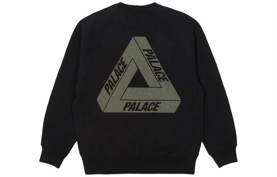 Мужской свитшот Palace Tri-Ferg Slub Crew Black (черный)