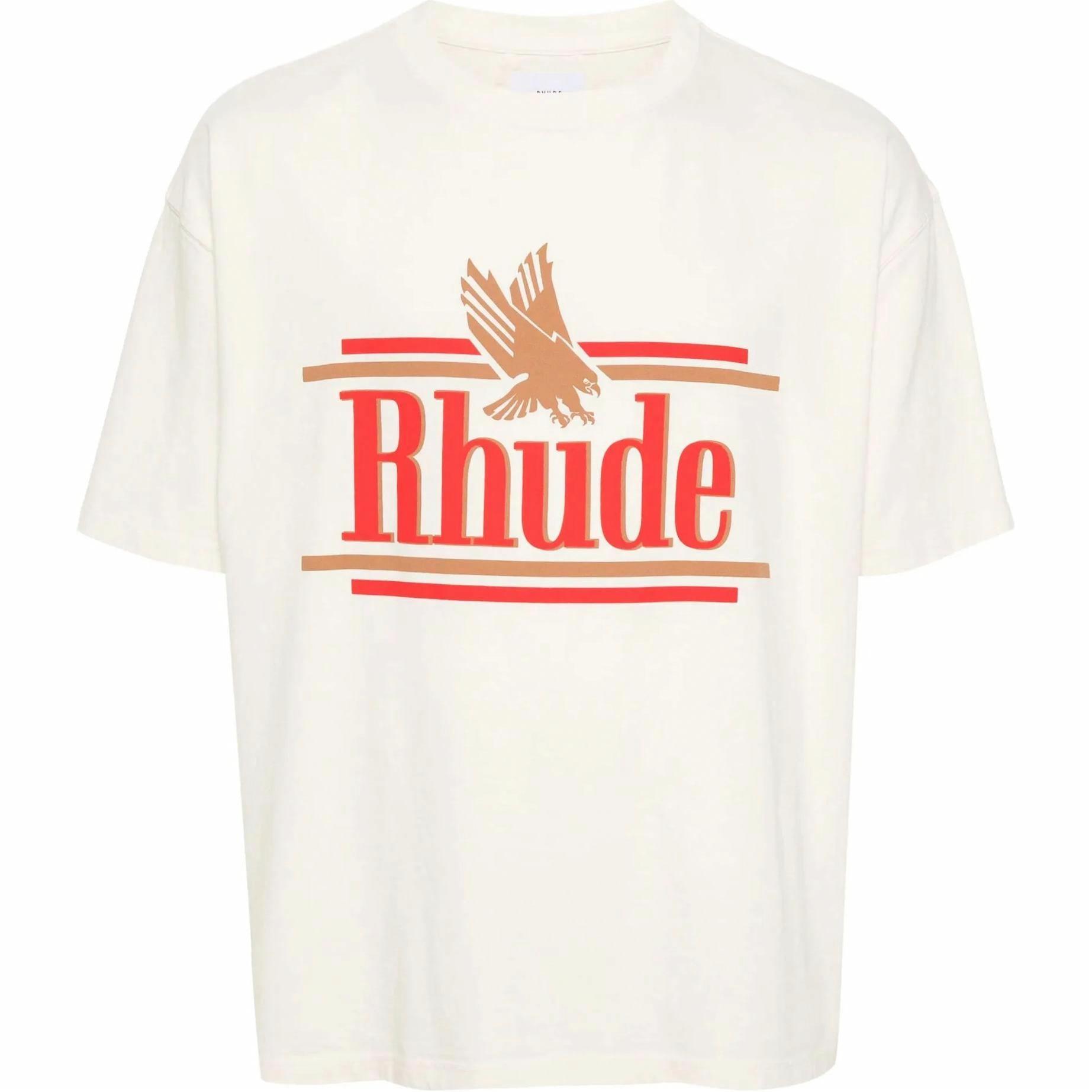 Мужская футболка RHUDE Logo Printed T-shirt (молочная)