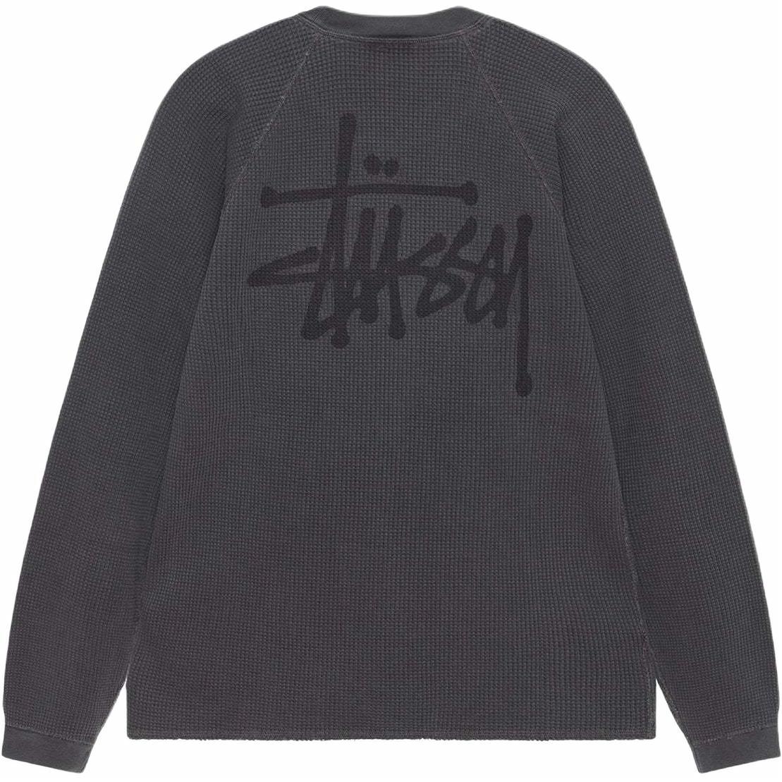 Футболка Stussy Raglan Waffle (бело-черная)