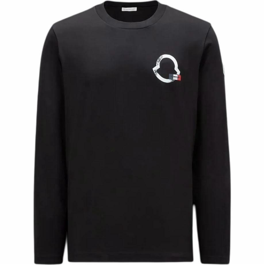 Мужская футболка Moncler I20918D000168390T999 (черная)