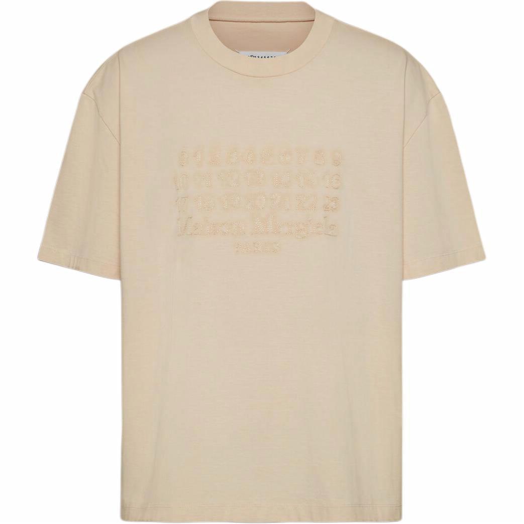 Мужская футболка Maison Margiela (бежевая)
