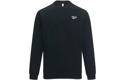 Reebok Sweatshirts Unisex Black Crew Neck Moderate