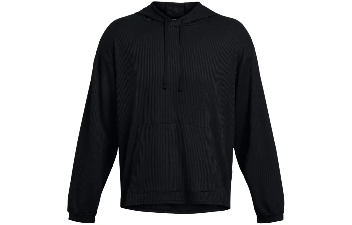 Under Armour Rival Waffle Hoodie Sweatshirt Men's Black