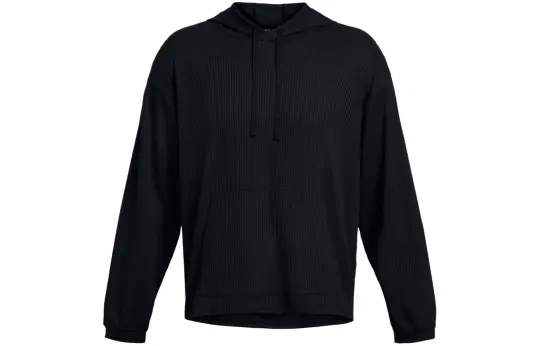 Under Armour Rival Waffle Hoodie Sweatshirt Men's Black